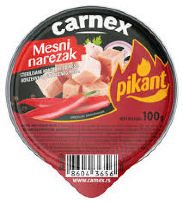 Mesni narezak pikant 100g alu - Carnex