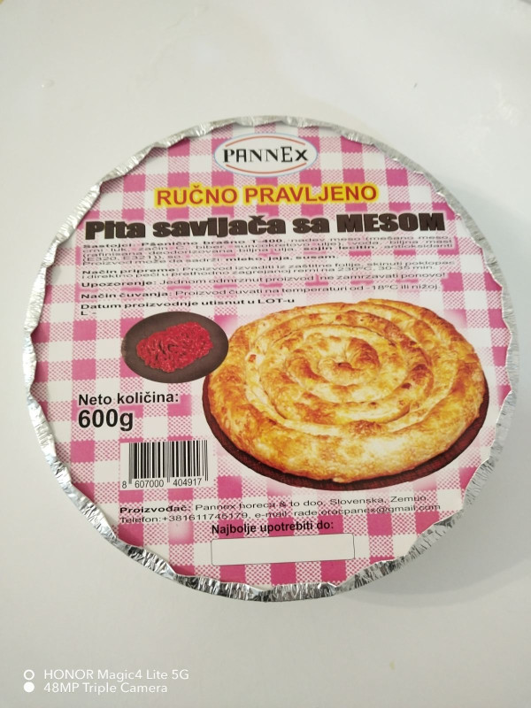 Pannex pita sa mesom 600gr