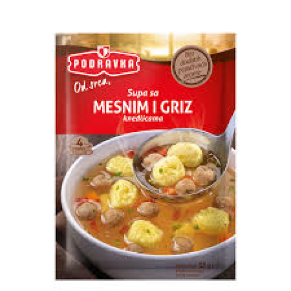 Supa sa mesnim i griz knedlama 52gr.