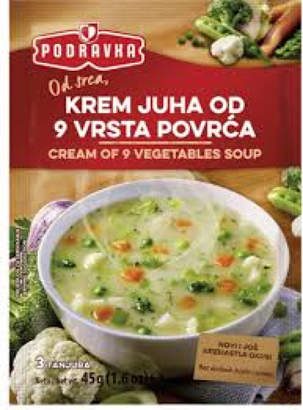 Krem supa od 9 vrsta povrća 45g
