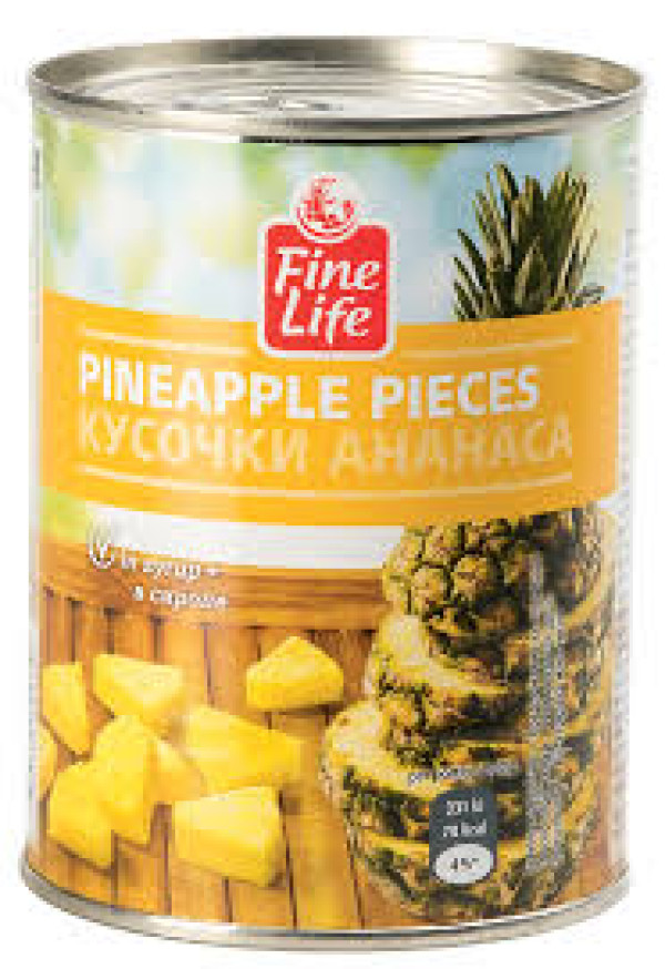 Fine life ananas komadi 580ml.