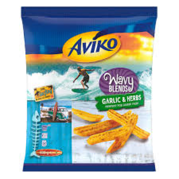 Aviko wavy blends talasasti krompirići beli luk i začinsko bilje 600gr